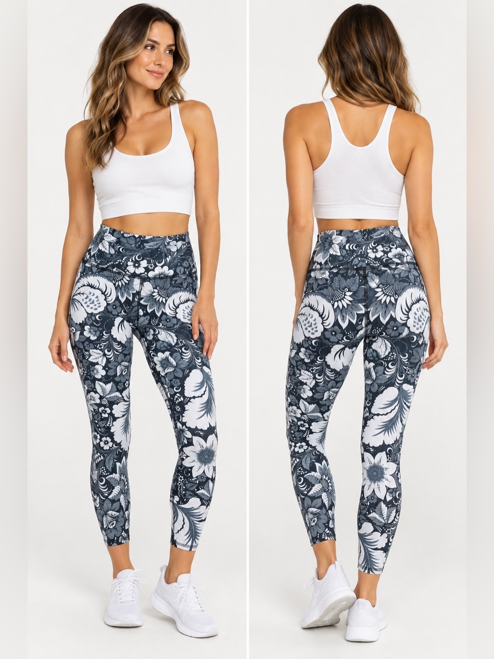 Evolution & Creation Floral Boho High Rise Ankle Crop Leggings XS Like New